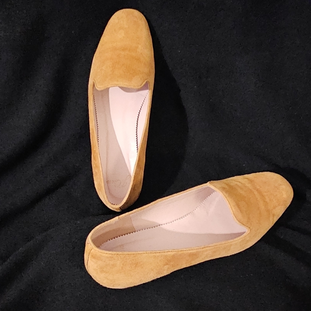 J. Crew Gold Suede Leather Loafers - Size 8 - Picture 7 of 10